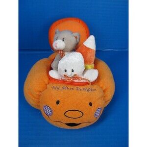 Genius Babies My First Pumpkin Halloween Baby plush Toys Candy Corn, Cat Ghost